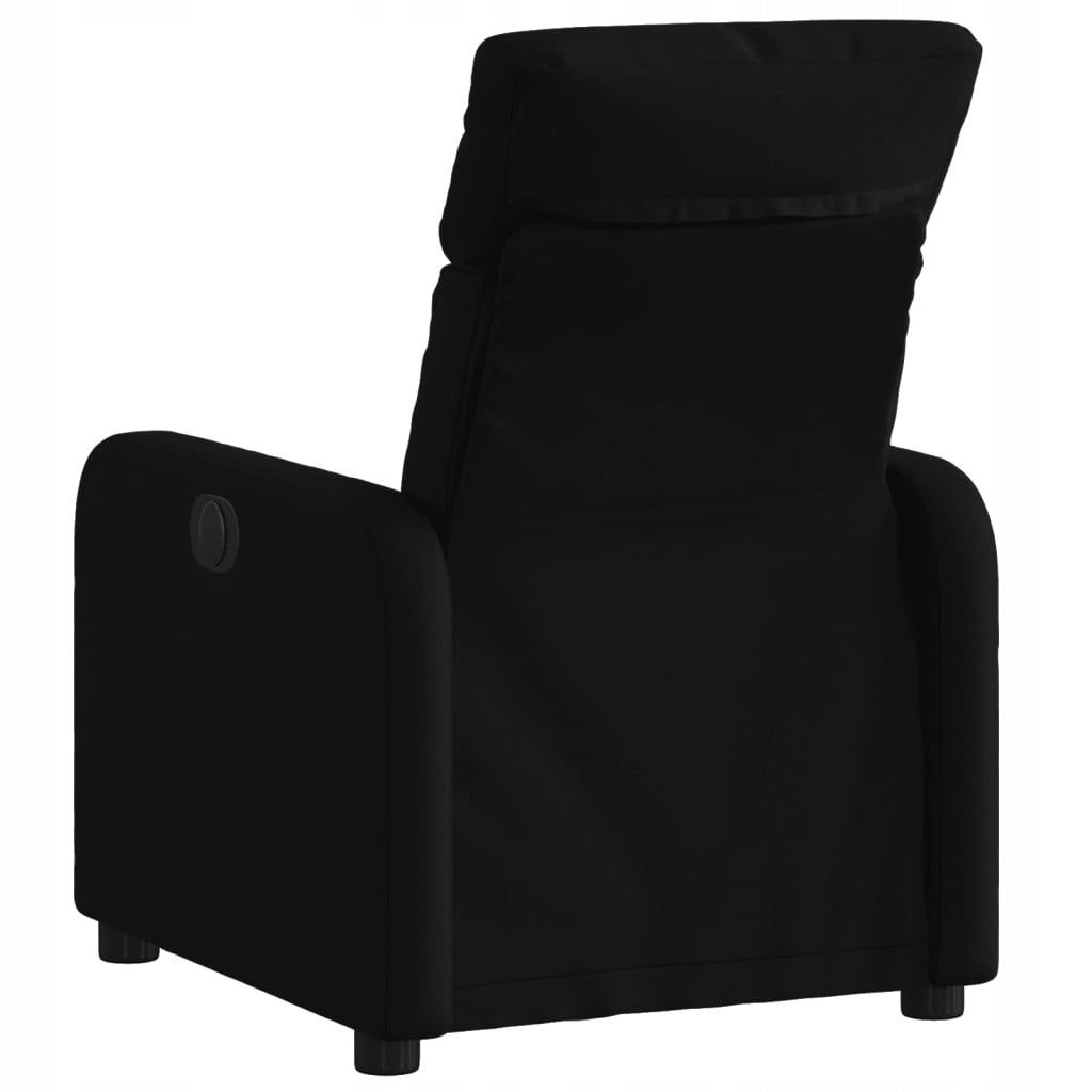 RECLINING CHAIR BLACK UPHOLSTERED IN FABRIC Brand VidaXL