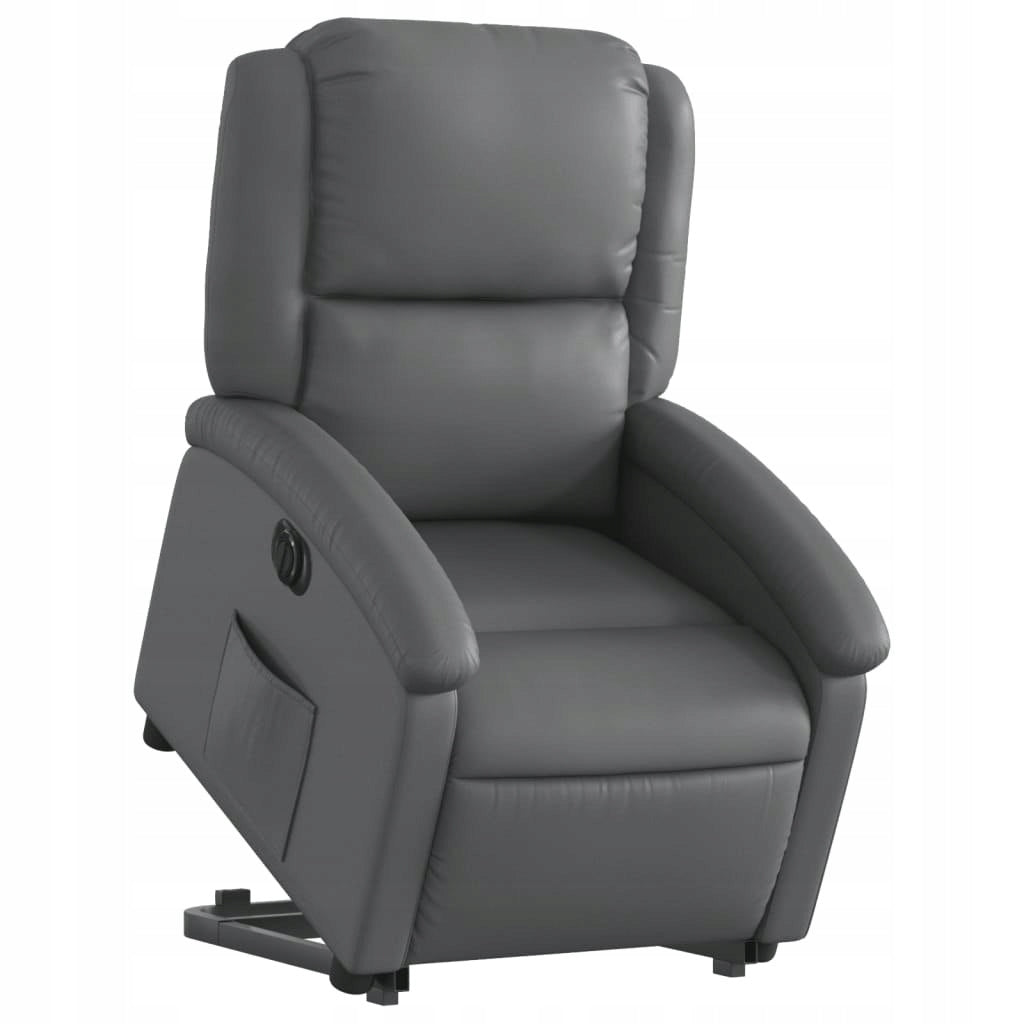 RECLINING CHAIR PIONEERING ELECTRIC GREY FAUX LEATHER Packaging status original