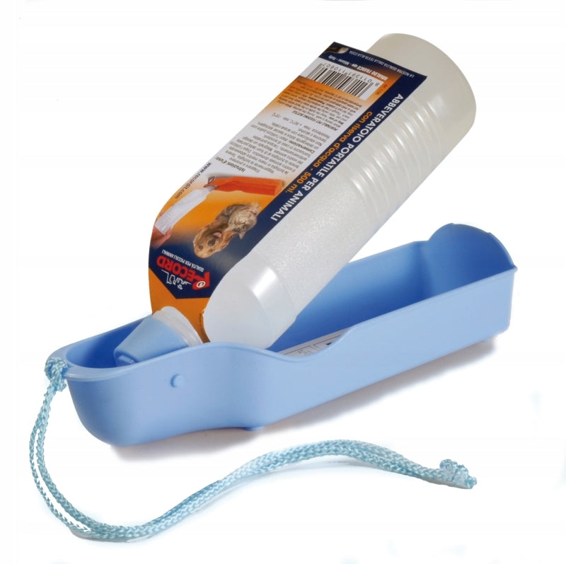 RECORD Dog Water Travel Container Bowl for Walk and Travel Packaging status original