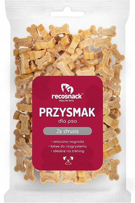 RECOSNACK delicacy MEAT CUBES ostrich 100g