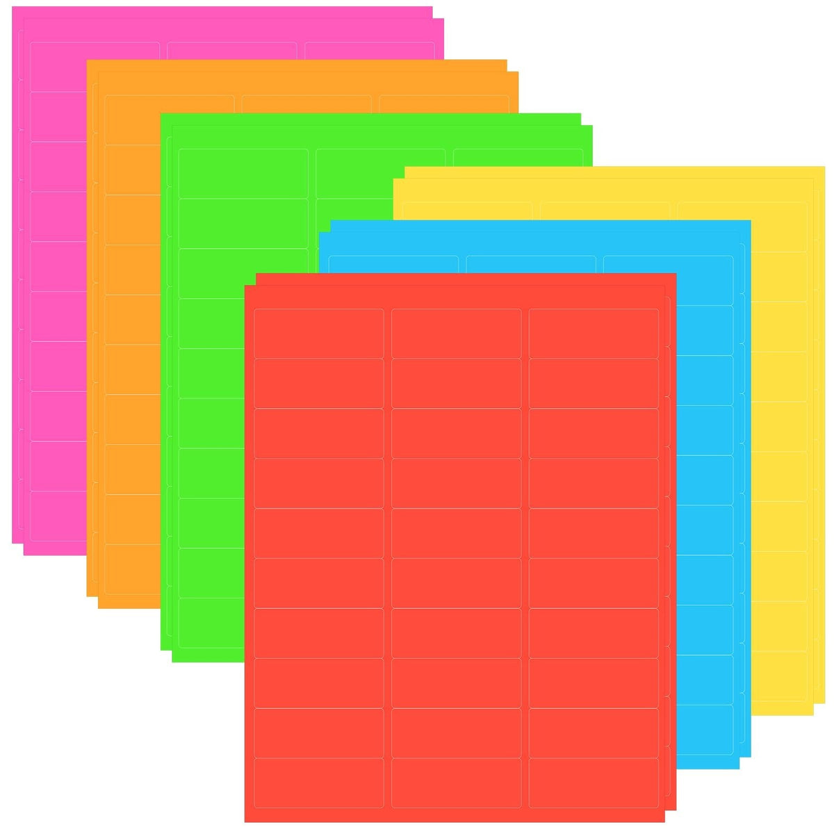 RECTANGULAR COLOR LABELS COLOR CODING REMOVABLE STICKERS