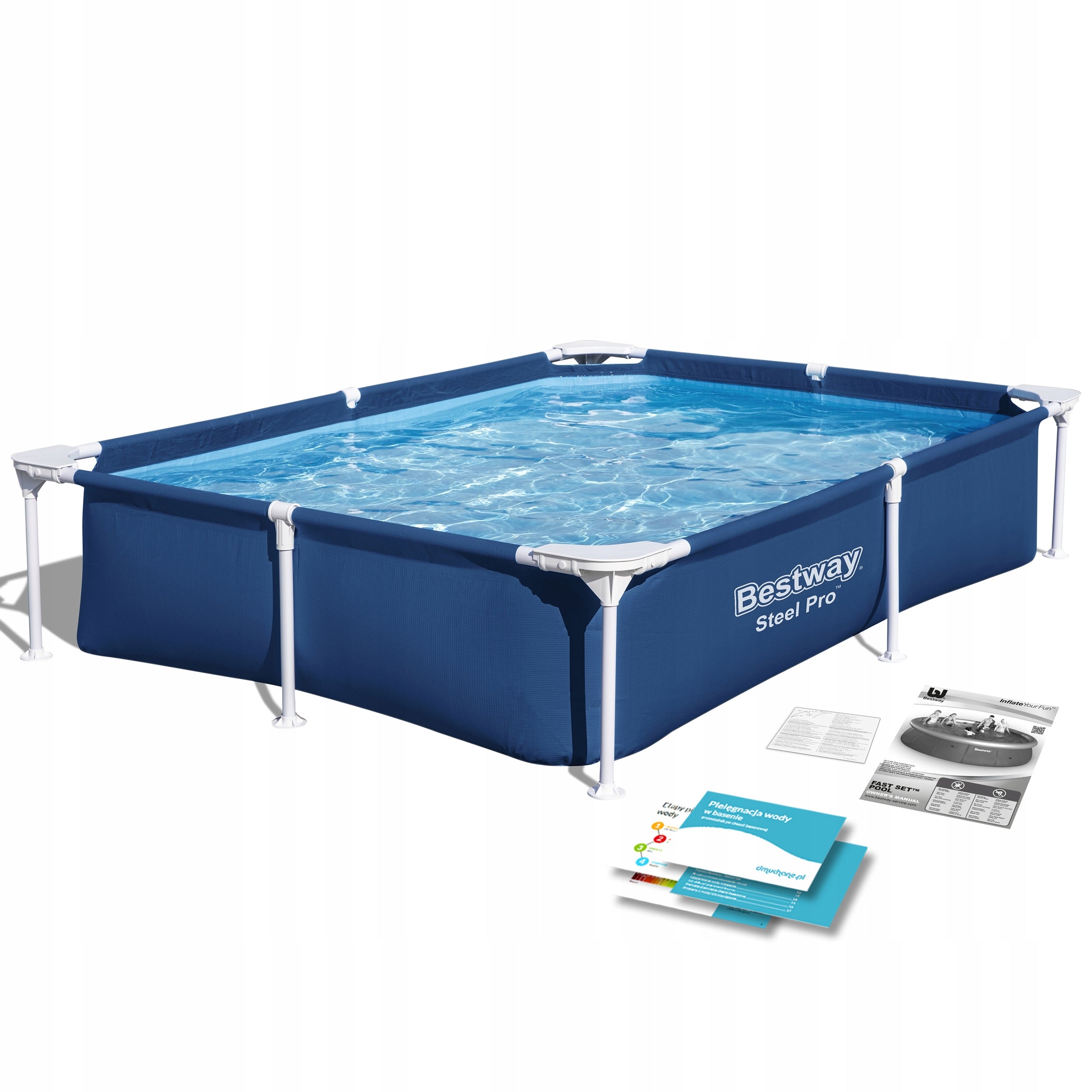 RECTANGULAR FAMILY GARDEN FRAME POOL 221x150x43cm BESTWAY