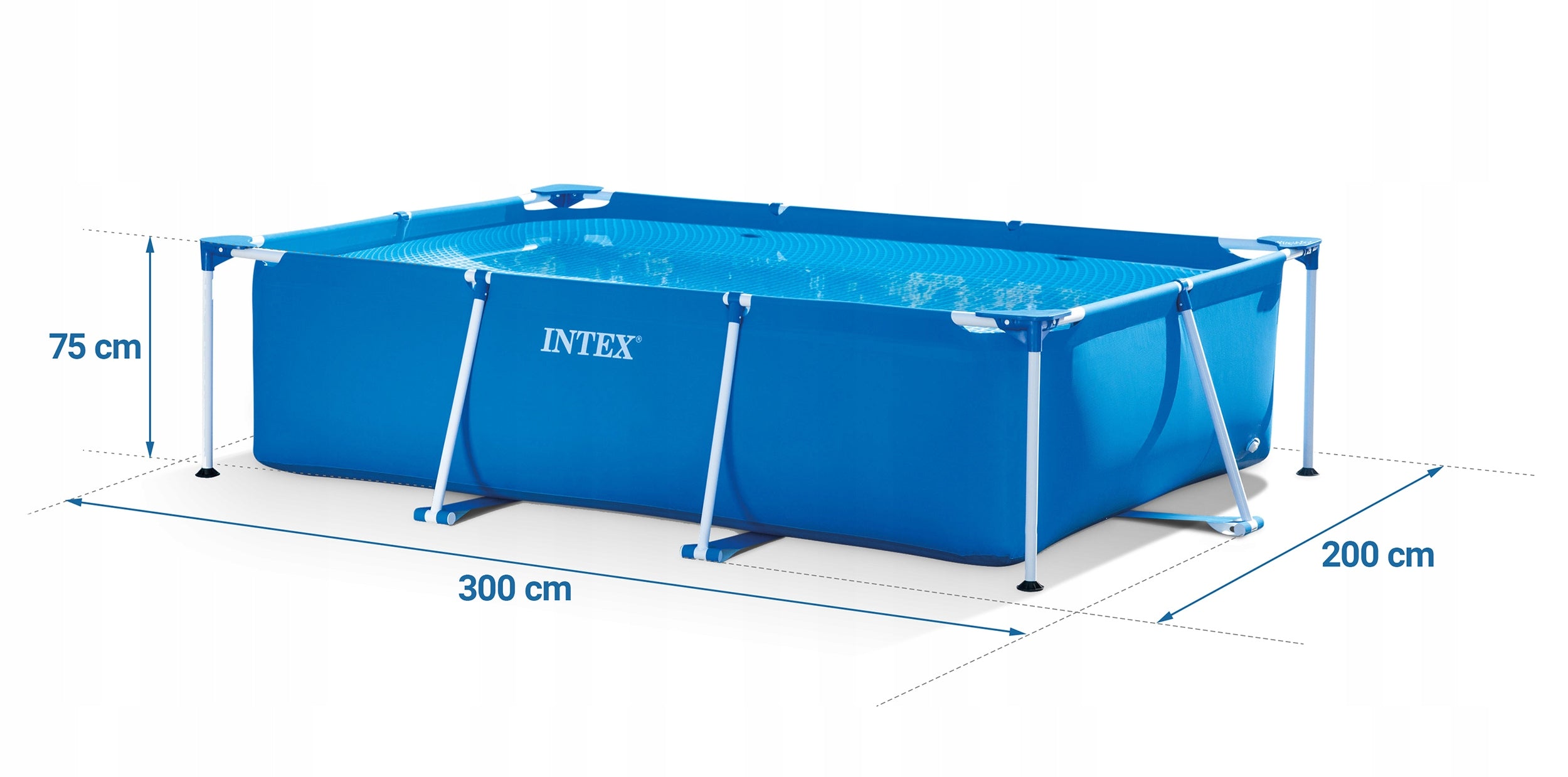 RECTANGULAR GARDEN POOL 300x200 INTEX Series Rectangular Frame