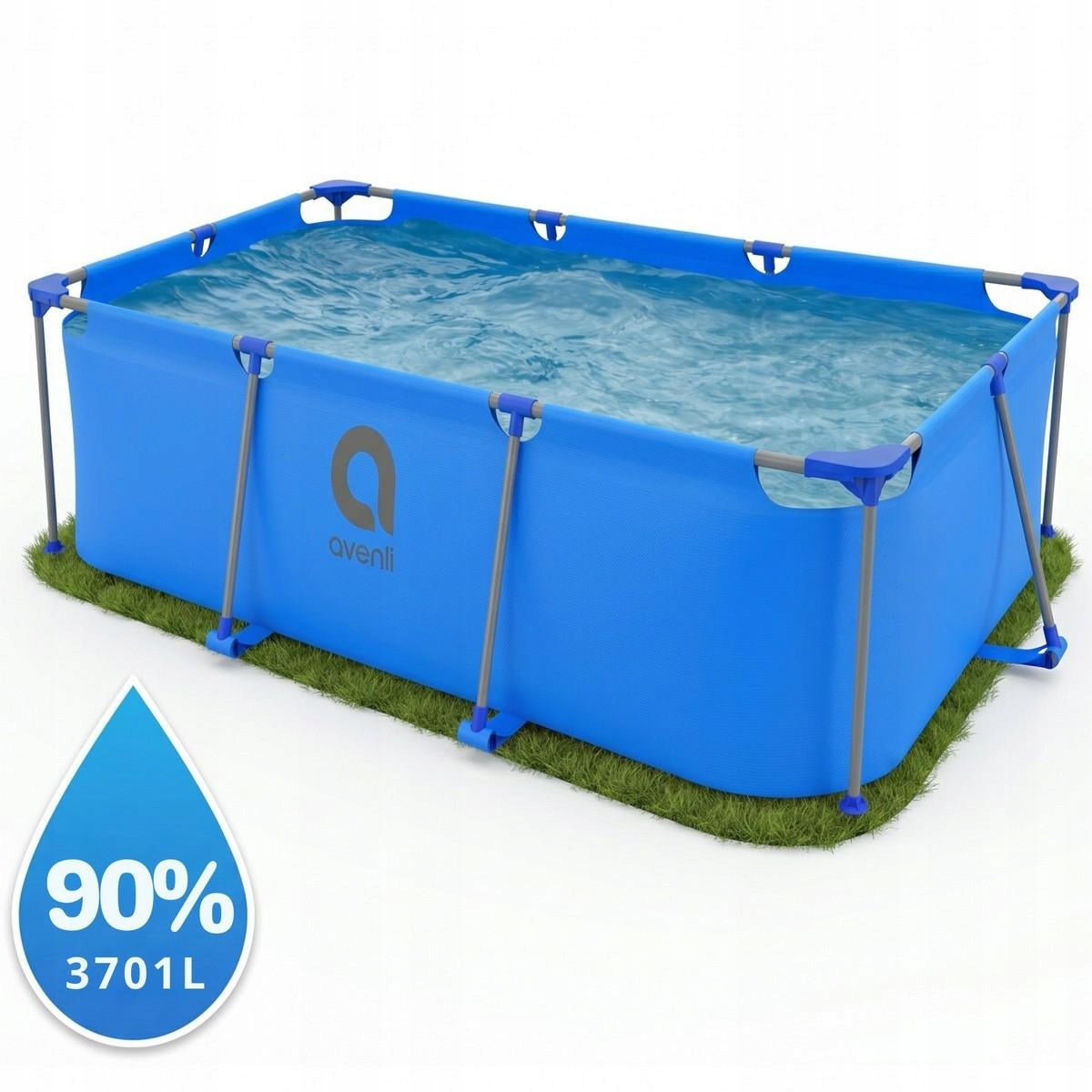 RECTANGULAR GARDEN POOL 300x207x66cm AVENLI 17771V01