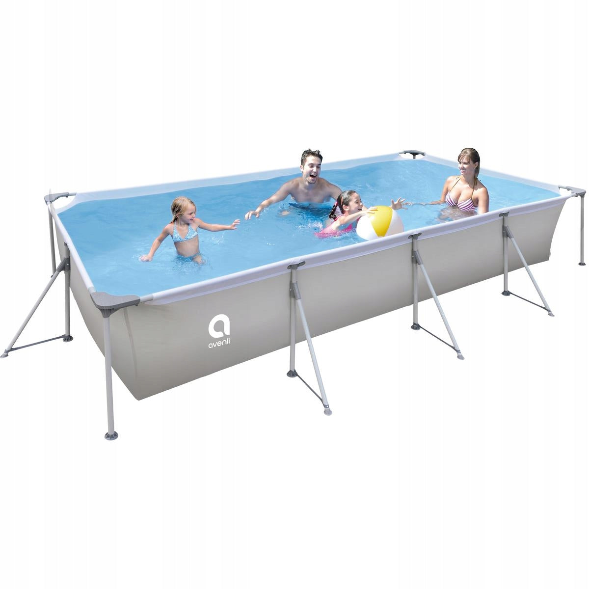 RECTANGULAR GARDEN POOL 394x207x80cm SUPER STRONG AVENLI 17723