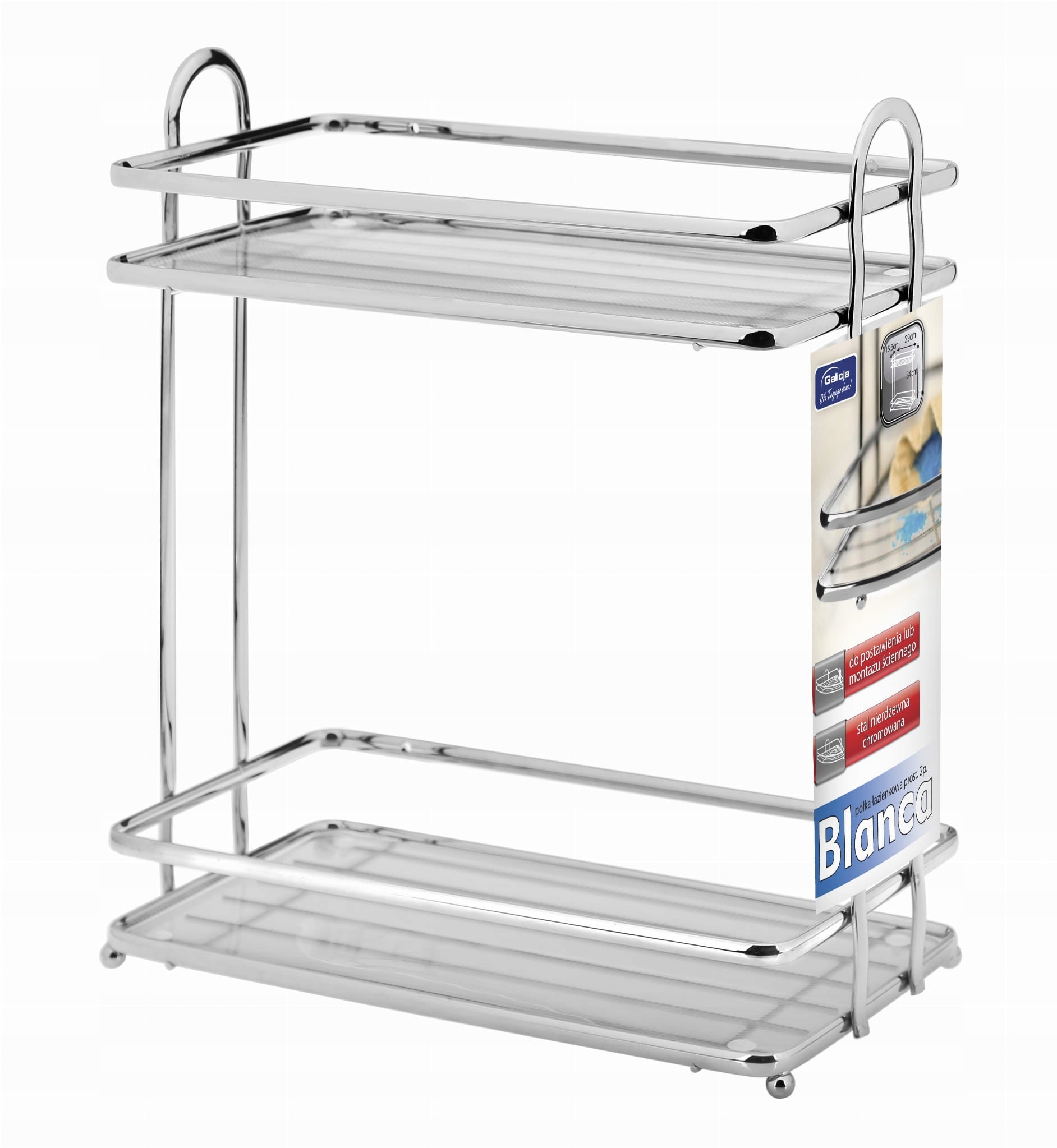 RECTANGULAR SHELF 2-LEVEL BLANCA 8187 GALICJA