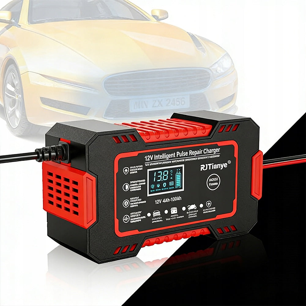 RECTIFIER BATTERY CHARGER LCD 12V/6A REPAIR FUNCTION FOR MOTORCYCLES Packaging status original