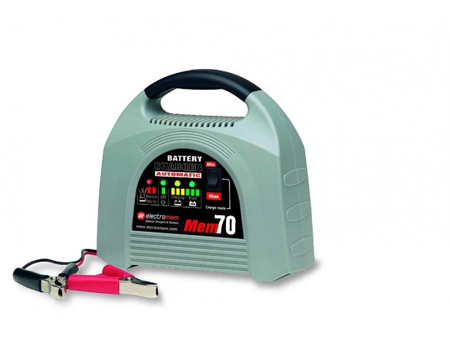 RECTIFIER CHARGER ELECTROMEM MEM70 12V 6A 20-70Ah ACID GEL AGM FV