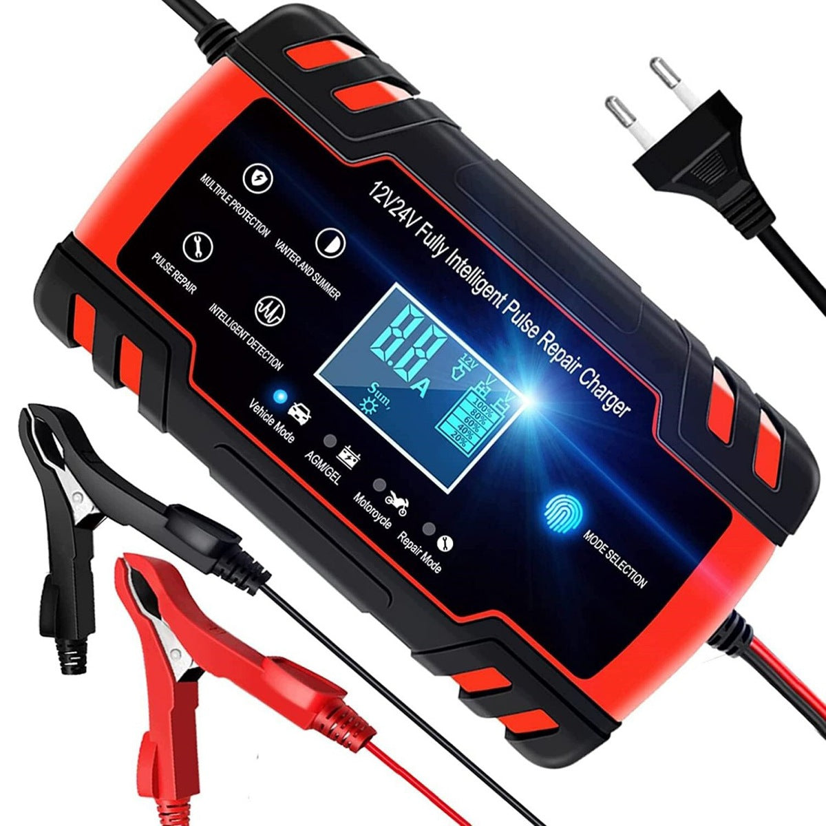 RECTIFIER CHARGER FOR BATTERY LCD 12V 24V REPAIR FUNCTION AUTOMATIC
