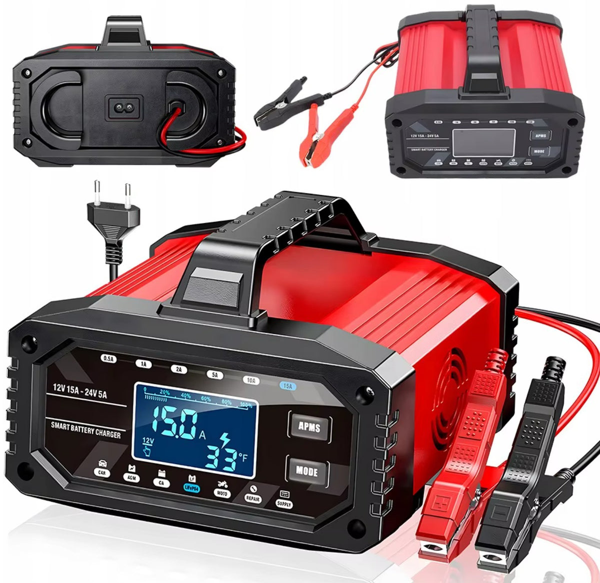RECTIFIER FOR BATTERY 12V 15A 24V 5A DISPLAY LCD AUTO MOTORCYCLE