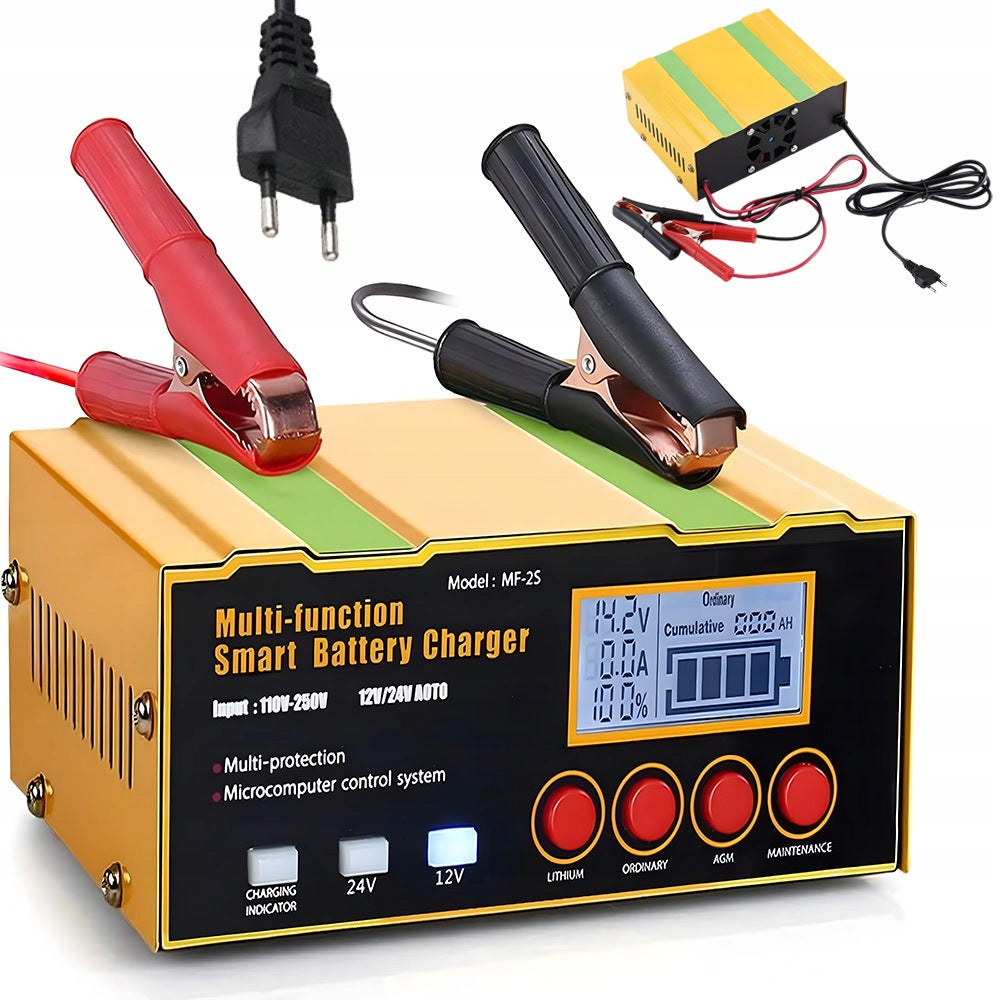 RECTIFIER FOR BATTERY 12V 24V AUTOMATIC LCD 12A IMPULSE REGENERATION