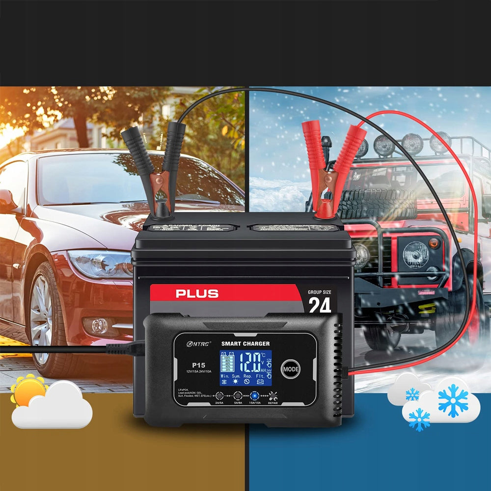 RECTIFIER FOR BATTERY AUTOMATIC SMART 12/24V CHARGER Maximum amperage 10 A