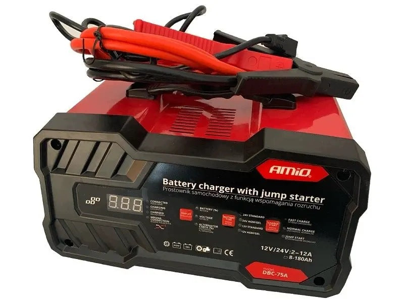 RECTIFIER WITH START-UP FUNCTION CHARGER FOR BATTERY 75A 12V/24V AUTO BUS
