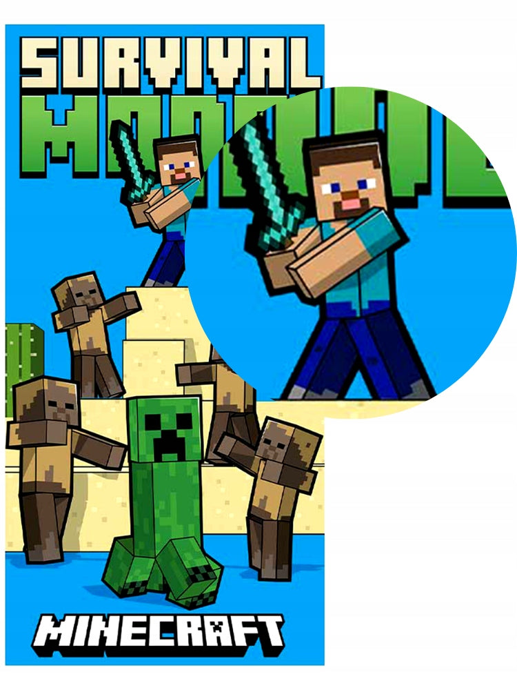 Minecraft-Strandtuch, 70x140 cm 