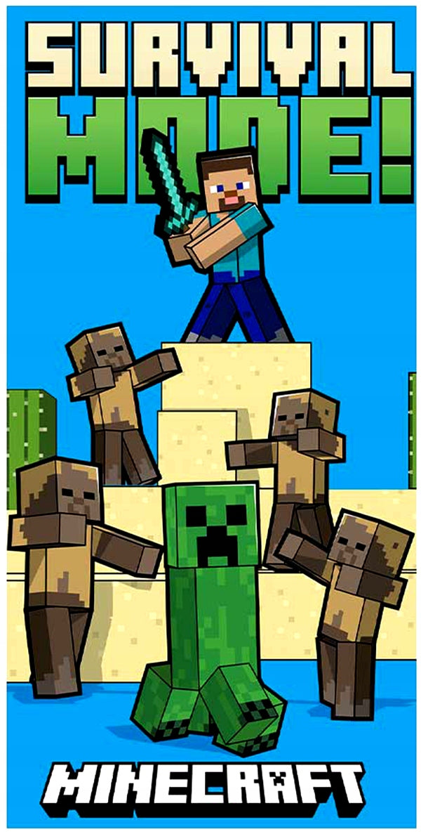 Minecraft-Strandtuch, 70x140 cm 