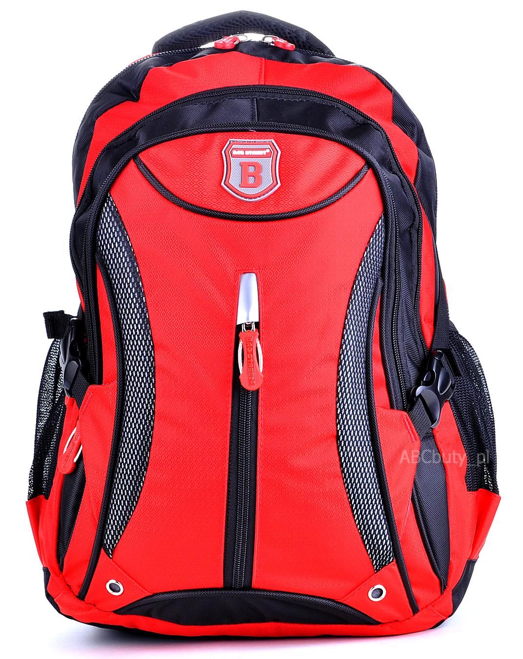 RED Black Men's BACKPACK 4 Compartments TORNISTER Youth Bag Street 15,3 Brand no brand