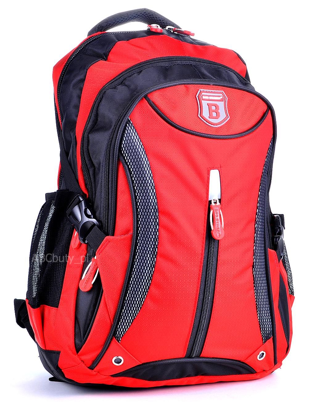 RED Black Men's BACKPACK 4 Compartments TORNISTER Youth Bag Street 15,3 EAN (GTIN) 5906280350758