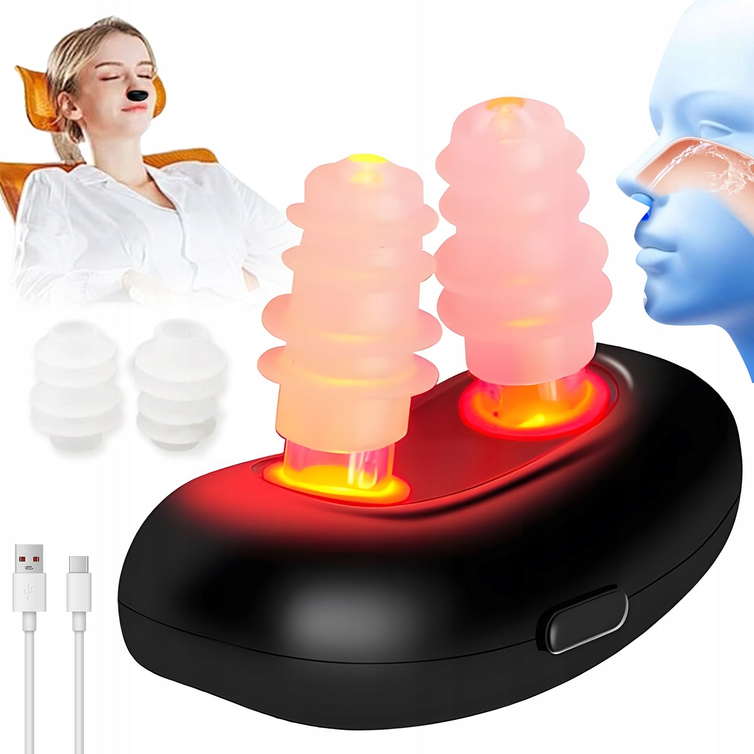 RED LIGHT NOSE PHYSIOTHERAPY DEVICE RECHARGEABLE USB
