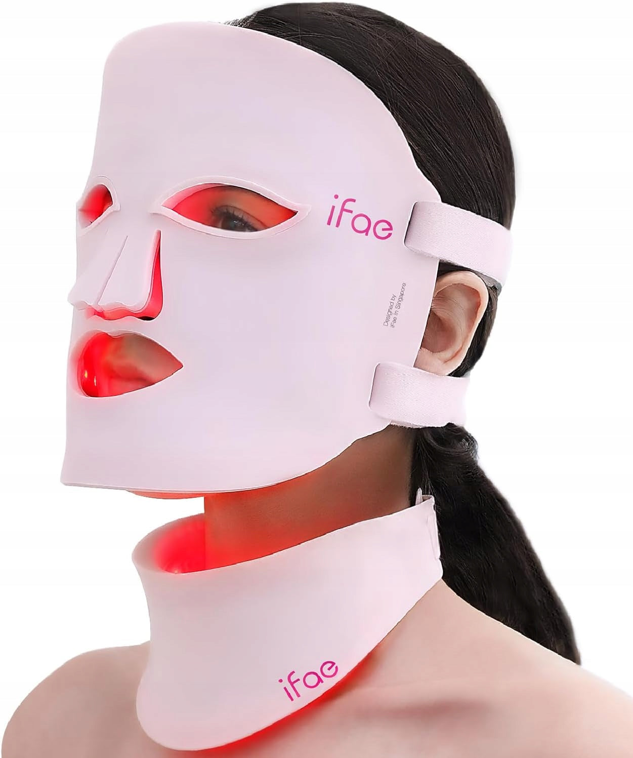 RED LIGHT THERAPY MASK FOR FACE AND NECK IFAE REJUVENATING LED Packaging status original