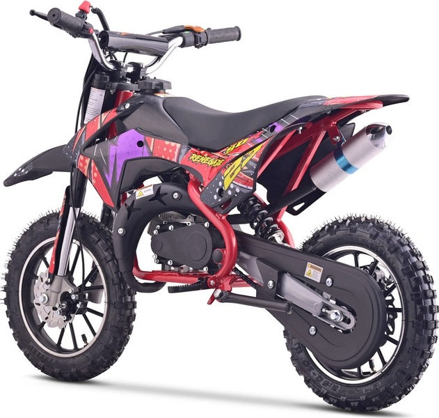 RED MOTOR FOR CHILDREN WITH INTERNAL COMBUSTION ENGINE ON PUMPED WHEELS Manufacturer code RZZ.GRRN02.CZ