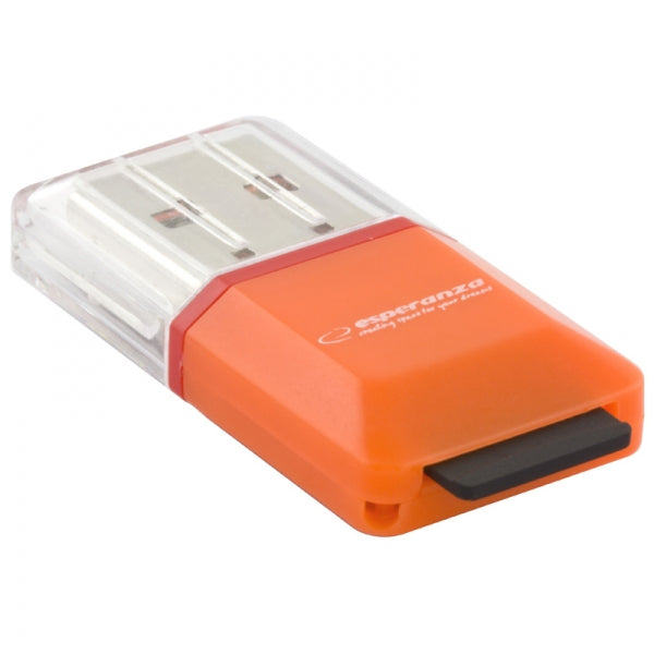 RED Mini Card Reader micro SD SDHC USB 2.0 Orange/black Manufacturer code czytnik kart usb