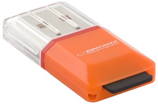 RED Mini Card Reader micro SD SDHC USB 2.0 Orange/black