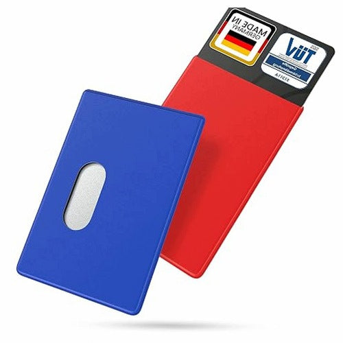RED PVC RFID PROTECTIVE WALLET FOR BANK CARDS - 2 PACK