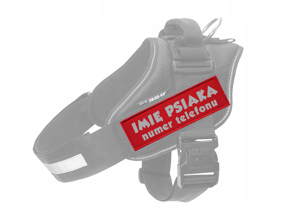 RED REFLECTIVE OVERLAY FITS JULIUS K9 1-4