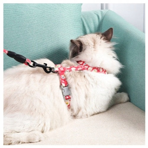 RED SET ADJUSTABLE HARNESS AND LEASH FOR SMALL DOG CAT SIZE M Kind harnesses + leash
