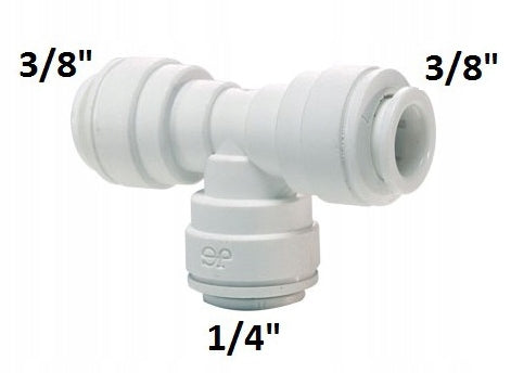 REDUCING TEE 3/8" x 3/8" x 1/4" CABLE JOHN GUEST Manufacturer code PP30121208W