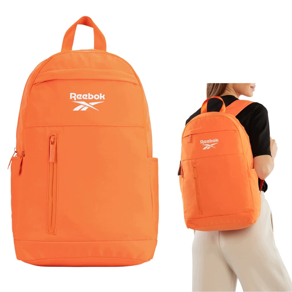 REEBOK BACKPACK ORANGE SPORTS CITY 2 COMPARTMENTS LIGHTWEIGHT BACKPACK SCHOOL