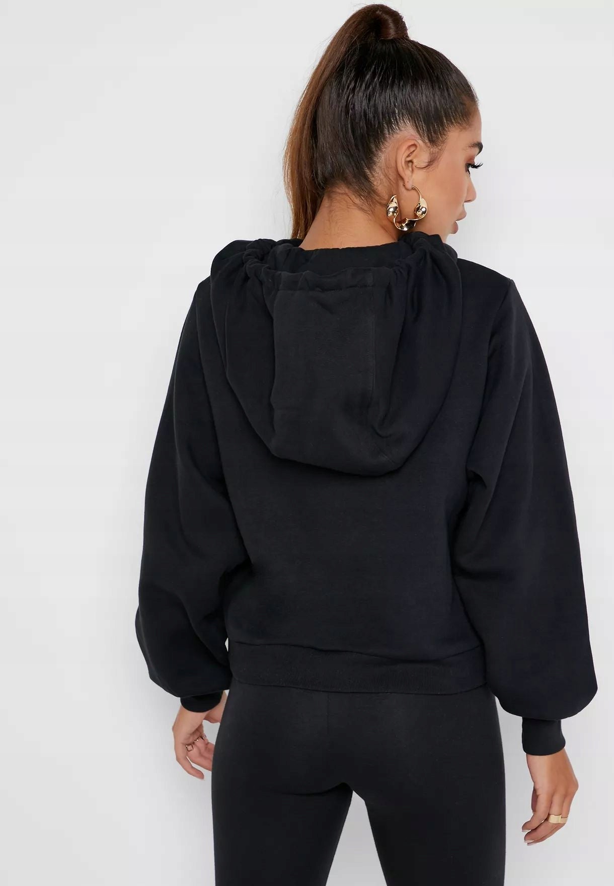 Pullover für Damen Reebok Cl Fl Big Logo Hood EB5135, schwarz 
