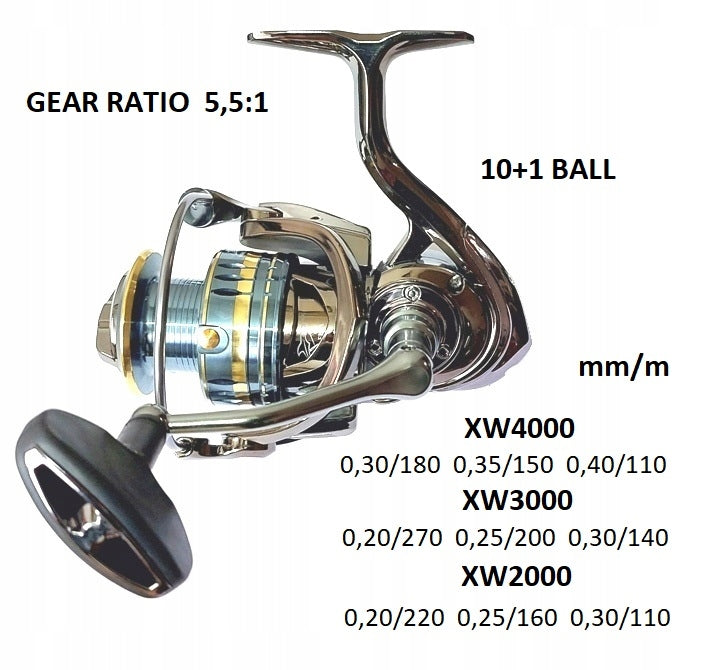 REEL ALL METAL SPINNING FEEDER XW4000 11 BALL FRONT BRAKE Manufacturer code xw 4000