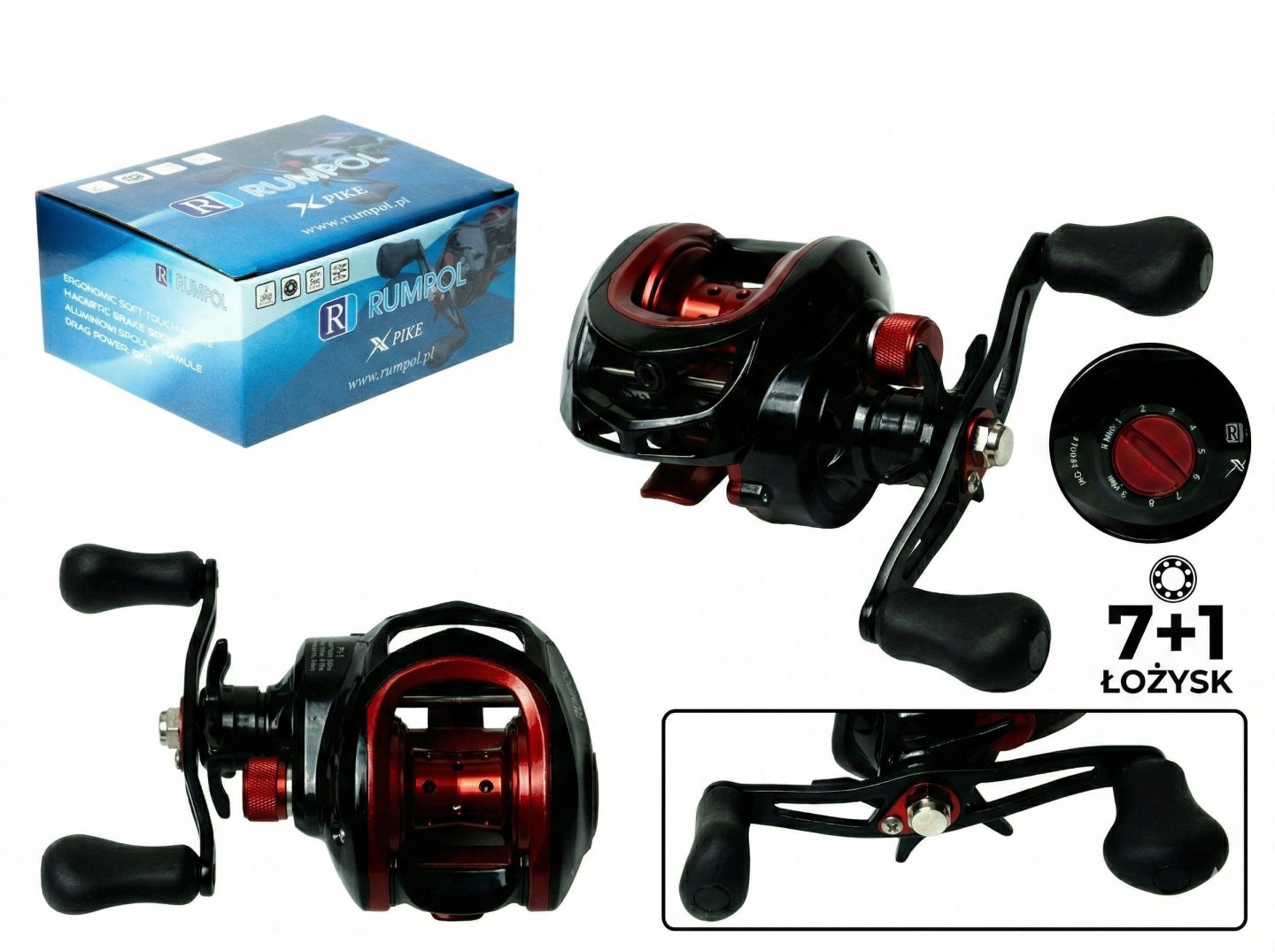 REEL CASTING MULTIPLIER FOR LEFT HAND RUMPOL X-PIKE 7.1:1 100034