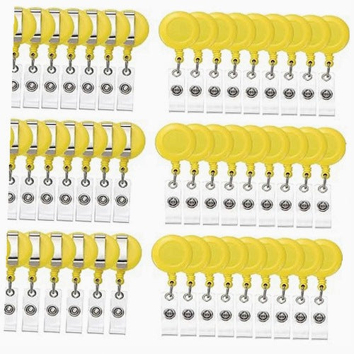 REEL IDENTIFIER RETRACTABLE CLIP ID CARD OFFICE 50 PCS