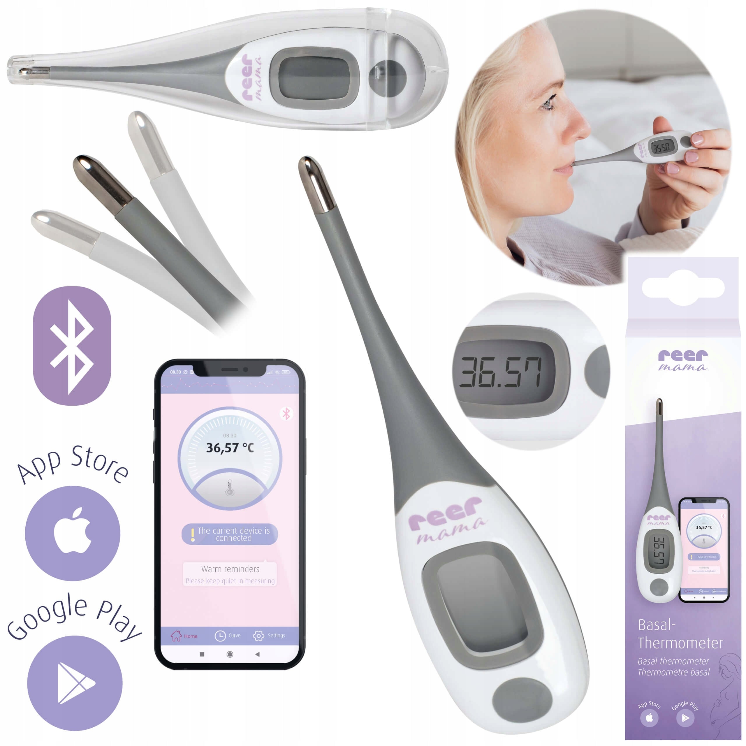 REER Ovulation electronic thermometer with APP oral