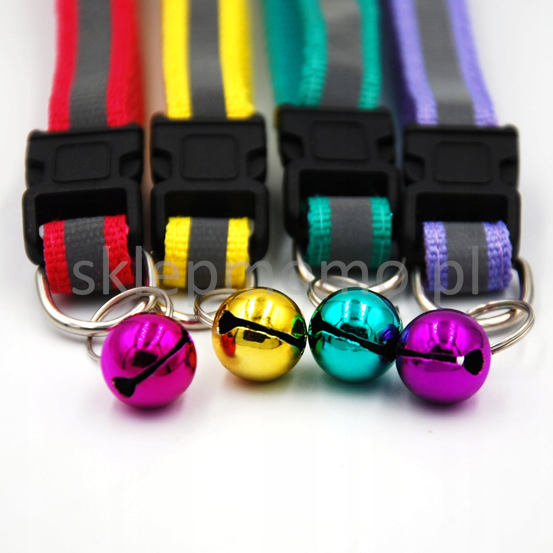 REFLECTIVE COLLAR FOR CAT WITH bell ADJUSTABLE COLORS