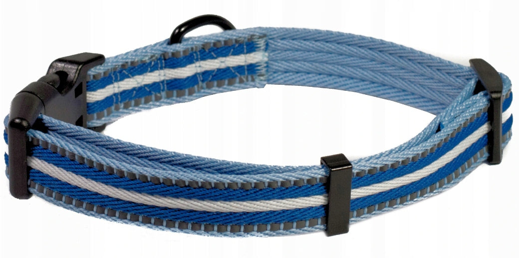 REFLECTIVE COLLAR for dog blue and white blurs S
