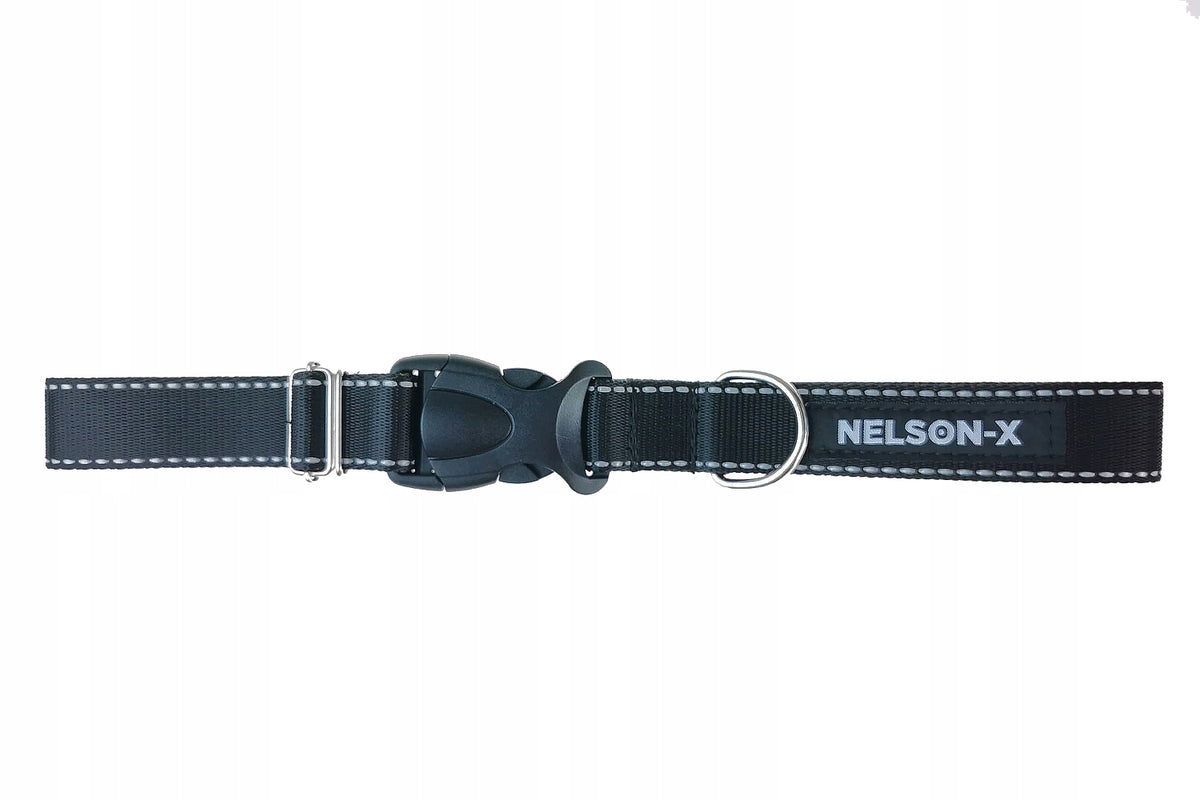 REFLECTIVE DOG COLLAR NELSON-X REFLECTIVE METAL. R. L POLISH MANUFACTURER