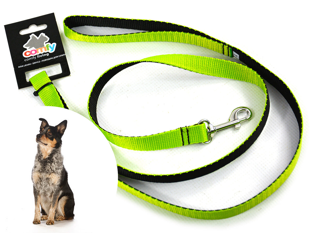 REFLECTIVE DOG LEASH FOR COLLAR HARNESS ROZ. M