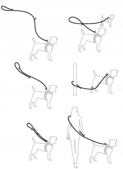 REFLECTIVE DOG LEASH TRUELOVE ACTIVE PRO 200CM BLACK M Color black