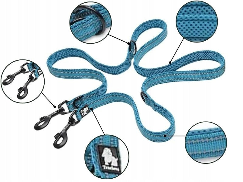 REFLECTIVE DOG LEASH TRUELOVE ACTIVE PRO 200CM BLUE S Maximum leash length 2 m