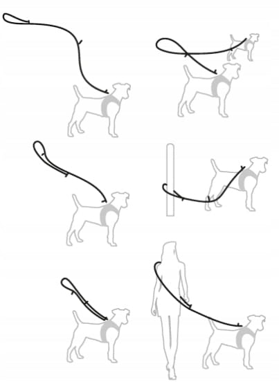 REFLECTIVE DOG LEASH TRUELOVE ACTIVE PRO+ 250CM PINK L Material tape