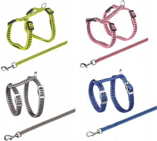 REFLECTIVE HARNESS AND LEASH FOR CAT SET 42 CM S