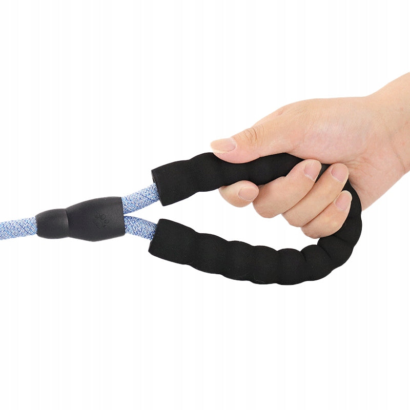 REFLECTIVE LEASH FOR DOG BLACK CARABINER 360 DEGREE FOAM HANDLE 20m Brand no brand