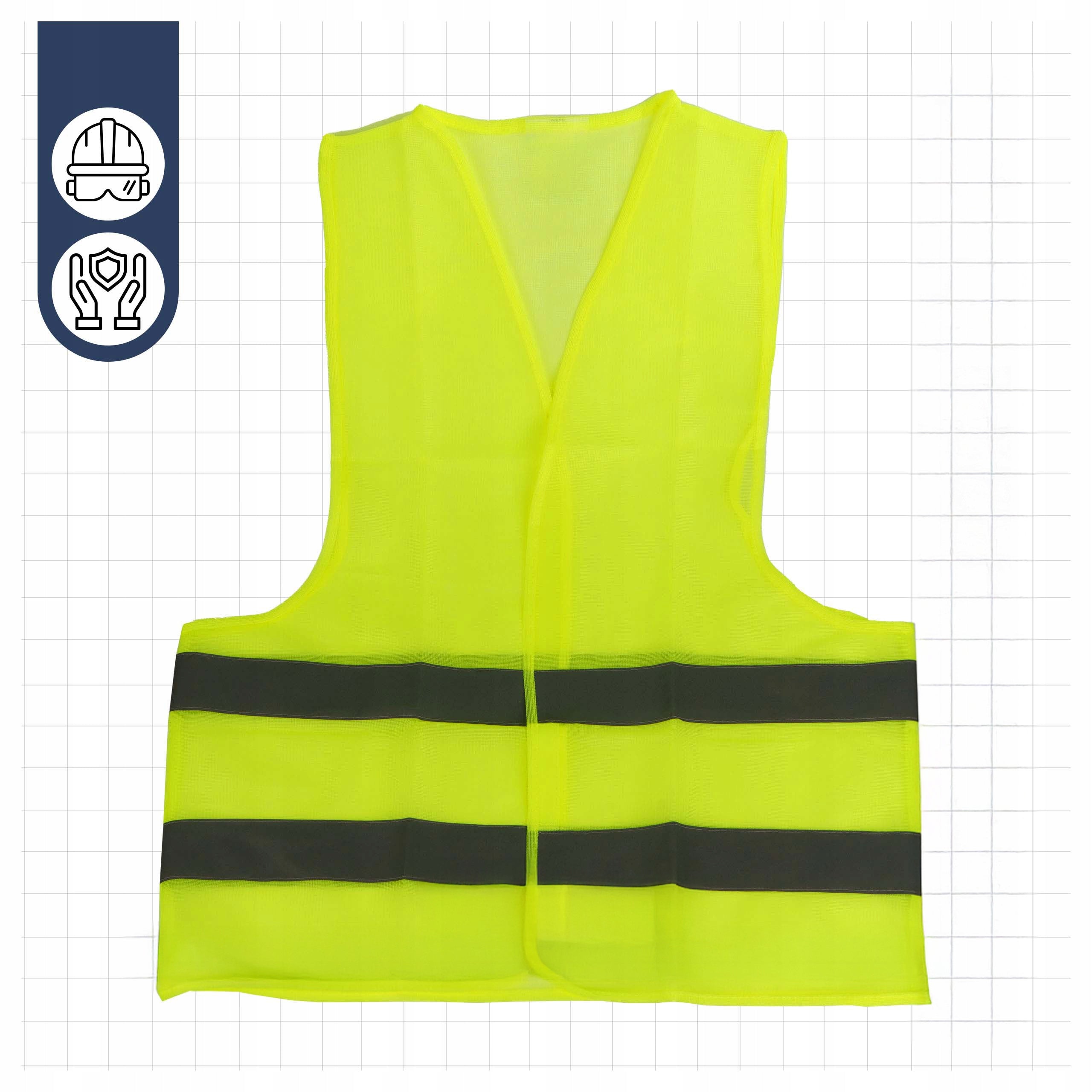 REFLECTIVE ROAD WARNING VEST YELLOW WORKING UNIVERSAL HEALTH AND SAFETY Manufacturer code 2502