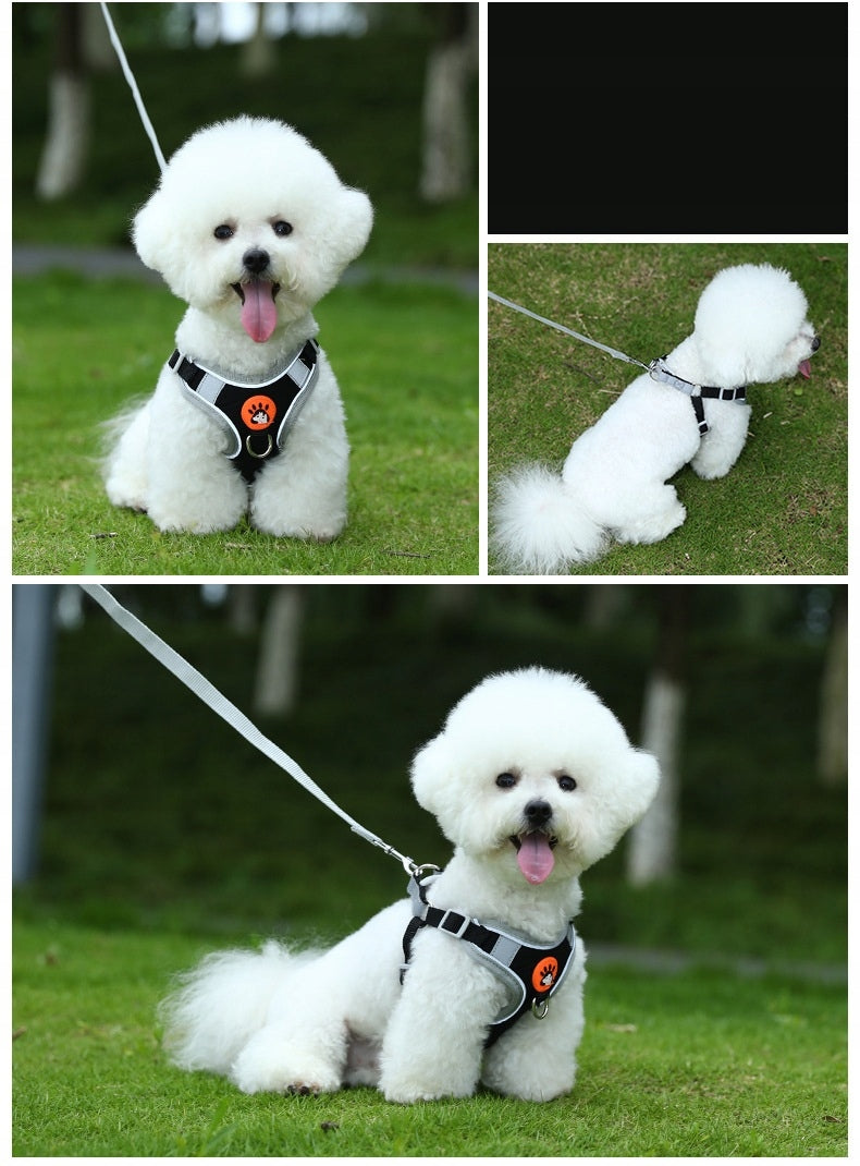 REFLECTIVE SAFETY DOG HARNESS BREATHABLE SIZE XS BLACK Manufacturer code Z0095