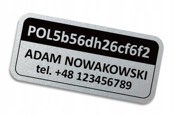 REFLECTIVE STICKERS FOR DRONE OPERATOR NUMBER WHITE EAN (GTIN) 5907100160595