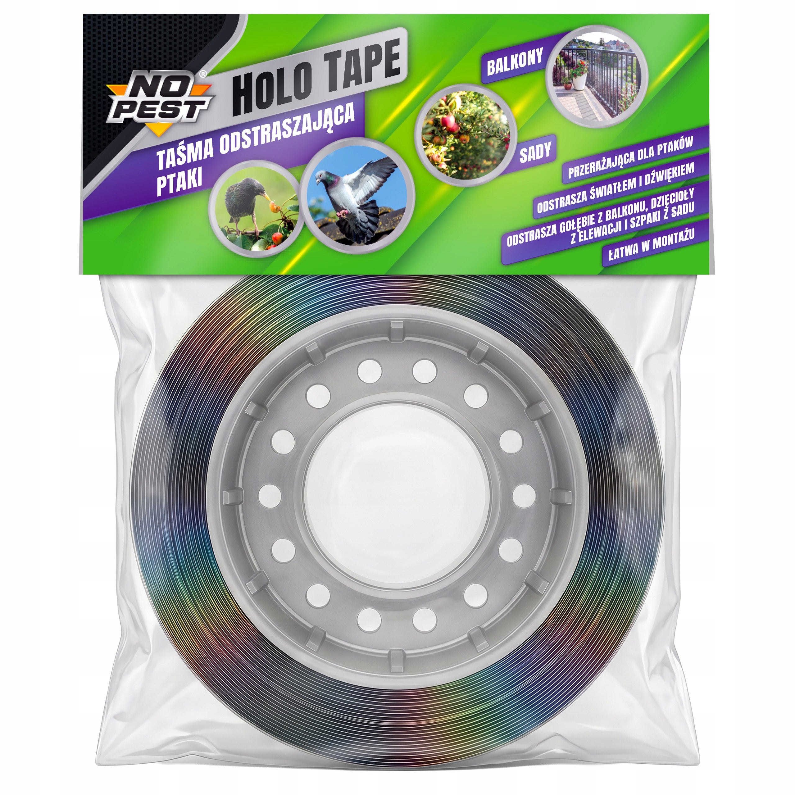 REFLECTIVE TAPE FOR PIGEON STARLINGS DETERRENT BIRD STARLINGS UP TO 50 METERS Packaging status original