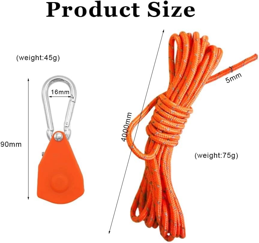REFLECTIVE TENSION ROPES 4 PCS SELF LOCKING CAMPING TENSIONER Manufacturer code LINY NAPINAJĄCE ODBLASKOWE SAMOBLOKUJĄCY